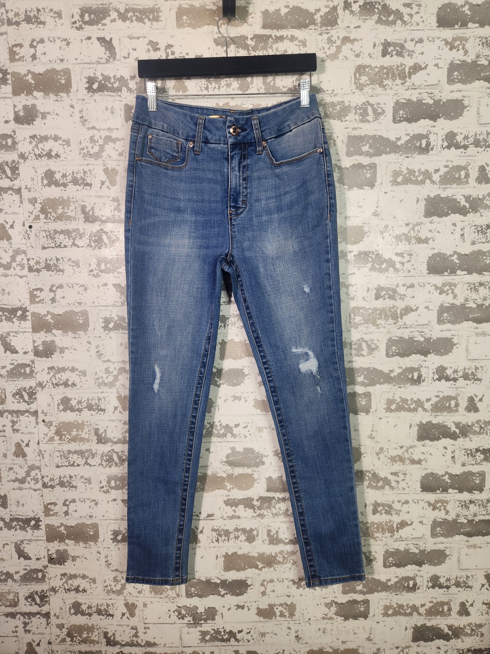 Seven 7  Soho High Rise Ankle Skinny Jeans Medium Wash